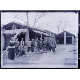 Group of people in village