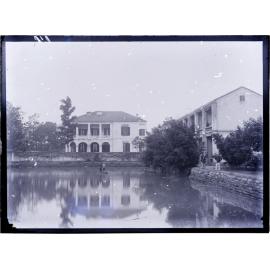 Houses near pond in Canton