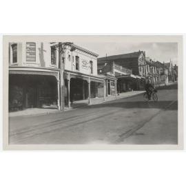 Stuart Street showing Methodist Central Mission offices and Octagon Fish Supply