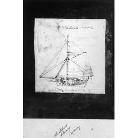 Copy of a drawing of the Mermaid by Lt Phillip Parker King