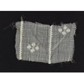 A piece of Mrs King's wedding dress