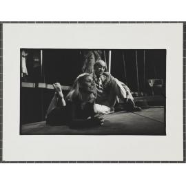 Young woman and older man, Downstage Theatre production of 'Heroes and butterflies'