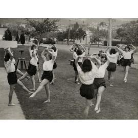 Group doing physical education