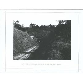 View of the railway tunnel through the big hill near Mount Herbert