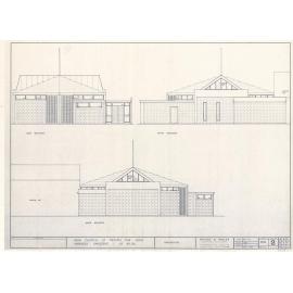 Elevation plans, St Peter's the Less, Hargest Crescent, St Kilda
