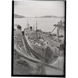 Port Huon in dry dock at Port Chalmers