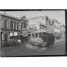 Cable car no. 93 in Rattray Street, Dunedin