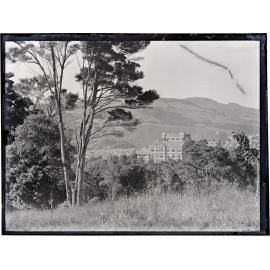 View towards the Knox College buildings and across North East Valley to Mount Cargill, Dunedin