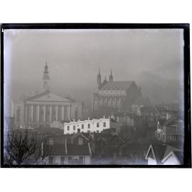 View looking south towards the Dunedin Town Hall and St Paul's Cathedral, Dunedin
