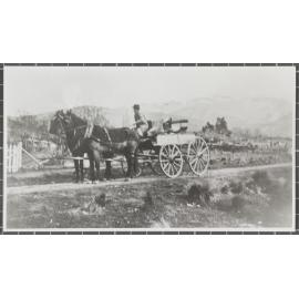 Mail cart with A.G. McGregor, Cambrians