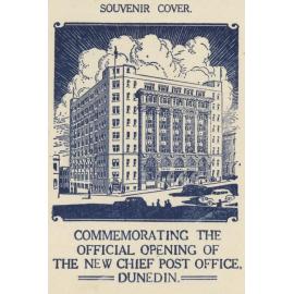 Illustration from 'Souvenir cover commemorating the official opening of the new Chief Post Office Dunedin'