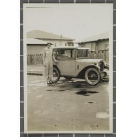 Agnes Blackie with her car 'Matilda'