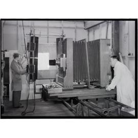 Men with photographic equipment, Coulls Somerville Wilkie, Crawford Street, Dunedin