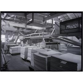 Paper stacks, Coulls Somerville Wilkie, Crawford Street, Dunedin