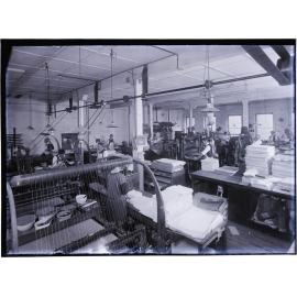 Men and women in a workshop, Coulls Somerville Wilkie, Crawford Street, Dunedin