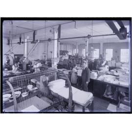 Men and women working in a printing room, Coulls Somerville Wilkie, Crawford Street, Dunedin