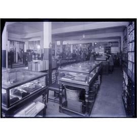Interior of retail shop, Coulls Somerville Wilkie, Crawford Street, Dunedin