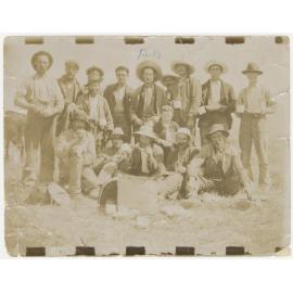 Archibald Baxter and other staff at Gladbrook Station