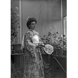 Ethel McGeorge in Japanese-style costume for a function at Roslyn Church