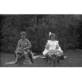 Fred and Alison McGeorge on animal skins