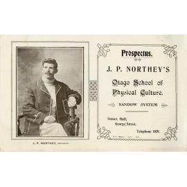 Title page from 'Prospectus. J.P. Northey's School of Physical Culture. Sandow System'.