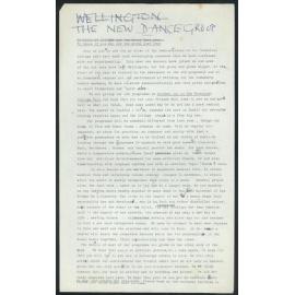 Information about the New Dance Group and new programme