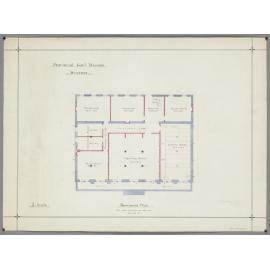 No. 559. [Otago Museum], plans for Provincial Government Museum, Great King Street, Dunedin, David Ross architect. Basement plan.