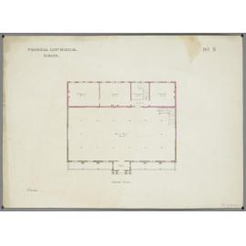 No. 559. [Otago Museum], plans for Provincial Government Museum, Great King Street, Dunedin, David Ross architect. Ground plan.