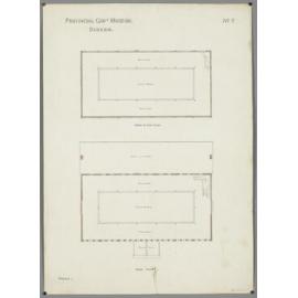 No. 559. [Otago Museum], plans for Provincial Government Museum, Great King Street, Dunedin, David Ross architect. First floor plan.