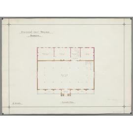 No. 559. [Otago Museum], plans for Provincial Government Museum, Great King Street, Dunedin, David Ross architect. Ground plan centre portion only.