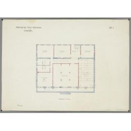 No. 559. [Otago Museum], plans for Provincial Government Museum, Great King Street, Dunedin, David Ross architect. Sheet 1. Basement plan.