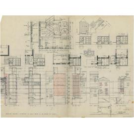 No. 668. Dunedin Public Library, plans for alterations and proposed extensions to library, Moray Place, Dunedin. Book stack additions and alterations.