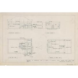 No. 668. Dunedin Public Library, plans for alterations and proposed extensions to library, Moray Place, Dunedin. Addition of mezzanine floor and gallery to reference room.