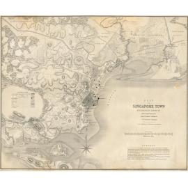 Plan of Singapore Town and Adjoining Districts by John Turnbull Thomson