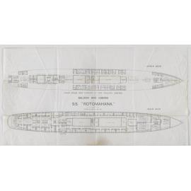 Plan of saloon and cabins, Rotomahana