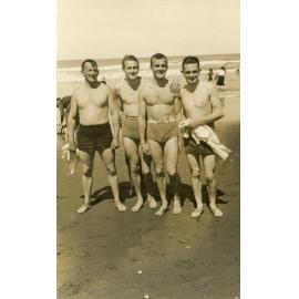 Noel Hulme on right, with friends