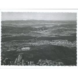 Panoramic view of Hobart from Mt. Wellington