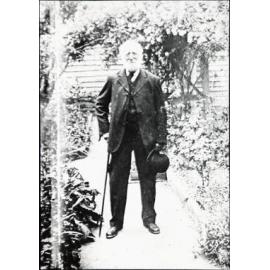 Unidentified older man in garden setting