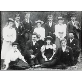 Unidentified group of young adults, possibly associated with Mosgiel Presbyterian Church