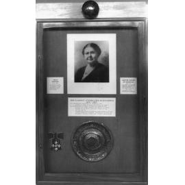 The Professor Strong Memorial Niche, hung in the Home Science Main Building