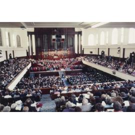 Dunedin Town Hall interior during graduation