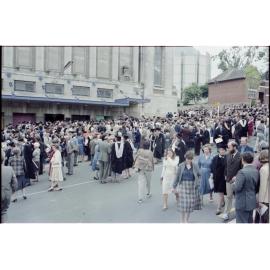 People outside Dunedin Town Hall