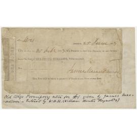 James MacAndrew & Company : One pound promissory note