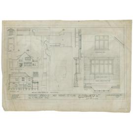 H. Halliday, plans and blueprints of residence, Ings Avenue, St Clair