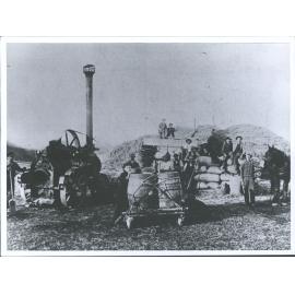 Stationary engine with mill