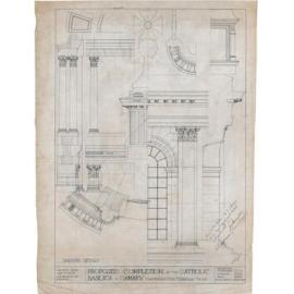 Details plan for completion of the Catholic Basilica, Oamaru