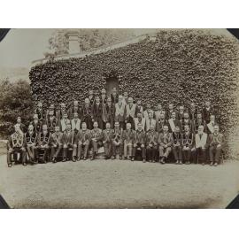 Large group of men wearing United Ancient Order of Druids regalia