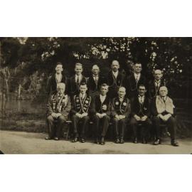 Group of men wearing United Ancient Order of Druids regalia
