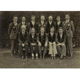 Group of men wearing United Ancient Order of Druids regalia