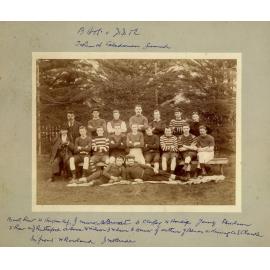 Bing Harris rugby team which played Sargood, Son & Ewen at the Caledonian Ground, Dunedin